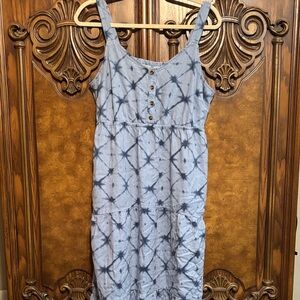 Sonoma Blue Patterned Midi Dress M1